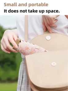 UPF50+ UV Protection, Lightweight Portable Travel Umbrella, Mini Windproof Waterproof Folding Sun Umbrella, UV Protection, Colorful Coating Fabric, Fashion Floral Design, For Women - A - View 11