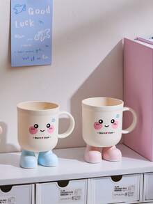 1pc Household Toothbrush Cup, Student Dormitory Mouthwash Cup, Couple Toothbrush Holder - Multiple Styles and Colors - View 6