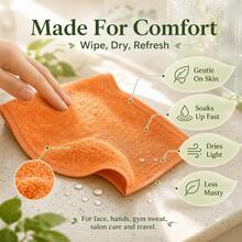 Face Towels 6/12/24/48pcs, Ultra Soft Skin-Friendly Sensitive Skin Face Cloths, 10x10/12x28 Inch Small/Large Face Towels, Reusable Washable Makeup Remover Cloths, Easy To Rinse Multi-Color Facial Cleansing Cloths - Yellow - View 6