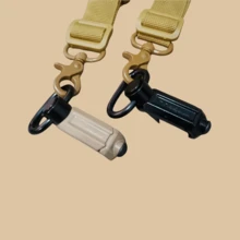 1pc/2pcs Tactical Sling Attachment Rings, RSA Style Aluminum Alloy Single/Double Point Sling, Mission Strap, Sling Swivel QD Buckle, Black And Sand Color - Multicolor - View 6