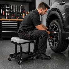 288 Lb Heavy-Duty Rolling Mechanic Stool With 360° Swivel Casters And Tool Tray – Padded Garage Creeper Seat For Auto Repair, Maintenance, Detailing, And Workshop Use - Garage Repair Equipment - View 8