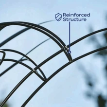 Garden Archway Trellis Stand, Metal Arch Frame For Climbing Plants And Wedding Decor - Black - View 7