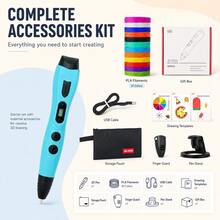 3D Printing Pen Set With 12 Colors PLA Filament Drawing Board Base Finger Protector DIY Craft Kit Christmas Birthday Gift For Kids Boys Girls - View 13