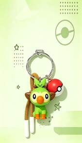 MINISO Pokémon Riolu Character Keychain With Poké Ball Pendant And Blue Strap, Suitable For Handbags, Backpacks, Keys, Birthday And Christmas Gifts - 3 - View 6
