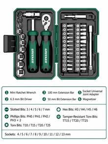 1 Set 40-In-1 Ratchet Torque Wrench And Multi-Head Screwdriver Set, With 24-Tooth Ratchet Wrench - Professional Repair Tool Set, High-Quality Tool Set - Multiple Styles and Colors - View 14