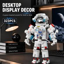 323PCS Astronaut Building Block Model, Space Explorer Brick Figure With Movable Joints, Space-Themed Adult Collectible Construction Set, Desktop Display Decor - Space Building Blocks - View 10