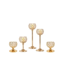 WAXJJDW 5pcs Rhinestone Crystal Candle Holders Metal Tea Light Candle Stands Tabletop Decor For Halloween, Thanksgiving, Christmas, New Year, Wedding Party - Classic Candlestick - View 13