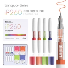1pc Colorful Ink Fountain Pen Set, Dopamine Multi-Color Ink Cartridge Fountain Pens, 4pcs/Box Gift Set For Students, Calligraphy, Journaling, Painting, Writing, Note-Taking, Marking, Handmade Gift Stationery - Multicolor - View 15
