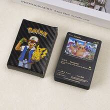 asmodee Pokémon Anime Gold Foil Card Box - Pokémon & Ash Character Collection | Rare Trading Cards For Collectors, Birthday Gifts | Shiny Black & Silver Foil Card Set, Perfect Gift For Collectors - Multi-color - View 5