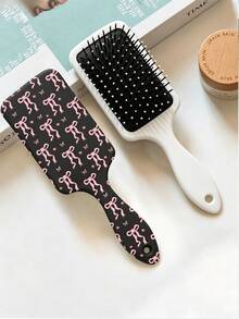 1 Peça Pente de Almofada de Ar com Estampa de Borboleta e Flor, Pente Fofo Desembaraçante de Massagem com Dentes Largos, Adequado para Meninas e Estudantes; Acessório de Penteado, Ferramenta de Estilo, Combina com Verão, Férias, Viagens ao Ar Livre, Pode Ser Usado como Acessório de Moda, Também é um Ótimo Presente - Multicolorido - Visão 9