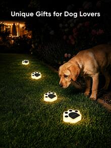 4pcs Paw Print Solar Ground Lights, IP44 Waterproof Outdoor Solar Pathway Lights, Warm White/Cool White/RGB 3 Modes LED Embedded Disk Lights, Auto On/Off Wireless Pet Garden Decor Lights, Suitable For Yard, Lawn, Patio, Walkway, Landscape - Bear Claw Lamp - View 9