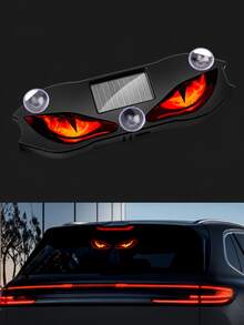 XF.Meraki Solar Demon Eye LED Window Light, LED Lights,Car Decoration,300mah,Waterproof Wireless Dynamic Warning Lights, For Car Windshield And Rear Window Decorative Ambient Lights,Car Accessories,Women's Car Accessories - A - View 11