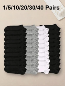 40 Pairs Unisex Couple Sports Socks, Invisible Boat Socks, Spring/Summer Style, Holiday Gift, Women's Socks - Multicolor - View 24