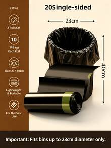 60pcs/20pcs Portable Camping Toilet Bags, Urine Bags, 8 Gallon Drawstring Camping Toilet Bags, Extra Thick Material, Suitable For Outdoor Hiking And Portable Toilets - Multicolor - View 7