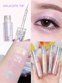 Eunarz 全息閃粉液體眼影，附超細刷頭，打造閃耀眼妝 - #LG206 PHANTOM PURPLE - 查看 3