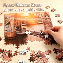 Adult 1000 Piece Jigsaw Puzzle, Colorful 1000 Piece Puzzle Painting, 70*50 Cm Large City Landscape Artwork, High Definition Matte Finish, Puzzle Back With Letter Partition, Stress Relief Educational Toy, Wall Decor Home Gift - Multicolor - View 4