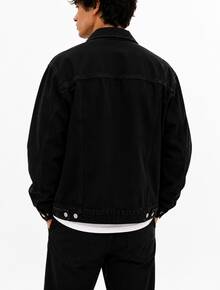Men Denim Jackets - Black - View 3