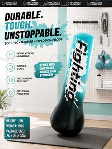 1.2M/1.5M Freestanding Inflatable Punching Bag, Durable PVC Boxing Column For Kickboxing, Fitness Training, Home Workout & Stress Relief - Multicolor - View 5