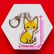 Various Cute Cartoon Cat Breeds Acrylic Keychain Series Cute Cartoon Keyring Bag, Suitcase Accessory Phone Pendant Car Ornament. - Multicolor - View 4