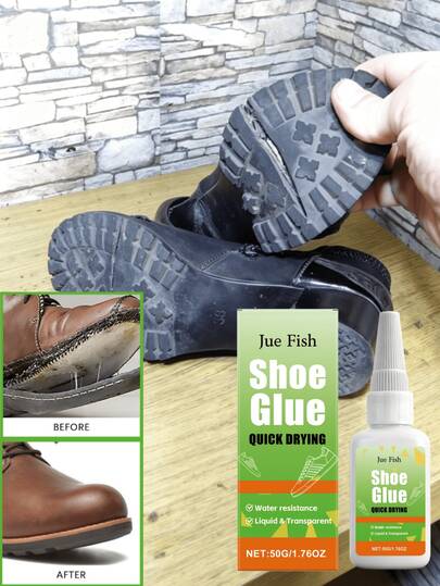 Pegamento para zapatos, pegamento de reparación de zapatos para zapatos agrietados y pelados, fácil de aplicar, no pegajoso, fuerte adhesión, pegamento para zapatos multiusos, duradero, resistente al agua, resistente al desgaste, compatible con múltiples materiales, práctico, fácil de usar, secado rápido, regalo para familia y amigos, regalo de vuelta a la escuela, regalo de Navidad