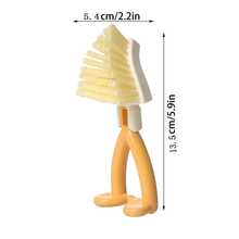 4pcs/Set 2 Multifunctional Foldable Triangular Cleaning Brushes With 2 Hooks, Upright Pot And Gap Brush, Corner Cleaner, Suitable For Kitchen Cookware, Stove, Sink, Dead Angle Gap Household Cleaning Tools - 2 Brushes + 2 Hooks - View 6
