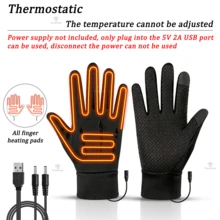 Electric Heated Gloves, Winter Gloves, Men's Warm Gloves, Palm And Finger Heating, Smart Temperature Control, 3-Level Adjustable. Automatic Power Off At High Temperature. The Best Gift For Men. - Touchscreen - View 10