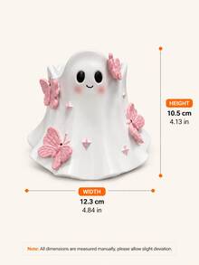 Cute Ghost Cutlery Holder With Pink Butterflies, Halloween Utensil Organizer For Forks Spoons Chopsticks, Kitchen Countertop Tableware Storage, Dining Table Decor, Fall Home Decor, Housewarming Gift - Multicolor - View 11