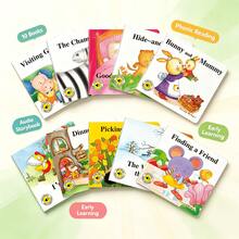 10 Buku Bergambar Bahasa Inggris, Cerita Kartun Hewan, Cocok untuk Dibaca Balita dan Sebagai Hadiah, Desain Kalimat Pendek untuk Anak-Anak - MultiWarna - View 2