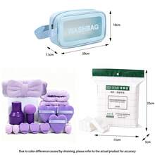 NEFOUME All-In-One Beauty Set With Makeup Bag, Puffs, Bow Headband, Wristbands, Mushroom Puff, Mini Makeup Sponges & 200PCS Cotton Pads, Travel Toiletry Bag Set - Multicolor - View 17