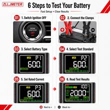 1pc 12V 24V Lead-Acid Battery Tester 8-30V 3-200Ah Digital Car Battery Analyzer With CCA, Internal Resistance, Voltage, Capacity And Battery Health Test, Suitable For Cars, Motorcycles, Electric Bicycles And Engineering Vehicles - Multicolor - View 4