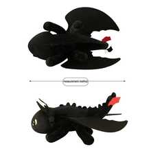 Universal Toothless & Light Fury Plush Toy, Night Fury Dragon Stuffed Animal, Soft Collectible Character Doll, 20/26/35cm, Cute Gift & Room Decor - Multicolor - View 2