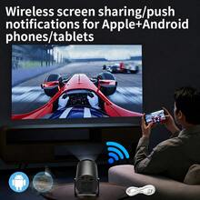 USB Wired Screen Mirroring Projector, 1080P HD Home Theater Video Projector, Portable Outdoor Movie Projector, USB Cable Connection, Basic Model, Screen Mirroring Only, Non-Android System, No Power Plug Or Adapter Included - Black - View 10