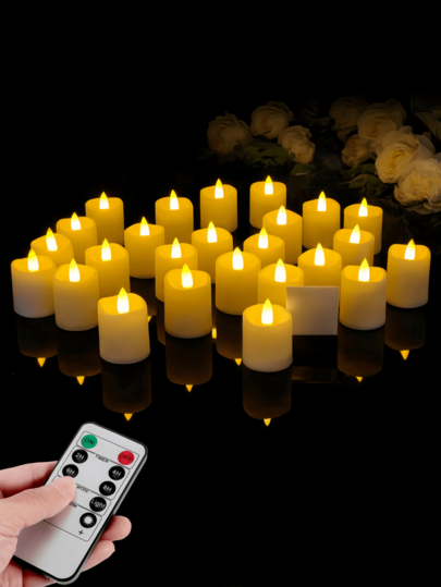 6/12/24pcs Remote Control Candles With Remote, Suitable For Christmas, Halloween, Valentine's Day, Wedding, Home Decor, Party, Tabletop, Dining Table Centerpiece And Other Occasions