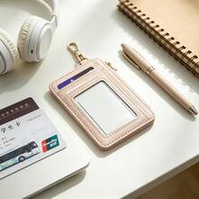 Slim PU Leather ID Card Holder, Multi‑Slots Clear Window Card Wallet For Credit Bus ID Cards - Multicolor - View 3