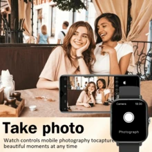 The New Full-Touch HD Sports Smart Watch Features Wireless Calling, Answering Calls, Activity Tracking, Photography, And Music Control. Compatible With Android And IOS, This Stylish Smart Watch Is A Perfect Choice. - View 6