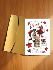 [Christmas Card]Charming Christmas Card With Envelope - Unique Puppy Surprise Design - Suitable For Friends, Family And Colleagues - Ideal Thank You Card And Special Occasion Card - Sets - View 7