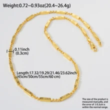1pc Vintage Textured 14k Gold Plated Copper Square Cuban Statue Necklace, Hip Hop Style For Men Everyday Wear - Gold - View 9