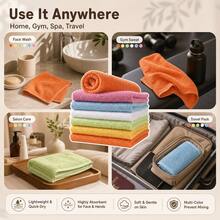 Face Towels 6/12/24/48pcs, Ultra Soft Skin-Friendly Sensitive Skin Face Cloths, 10x10/12x28 Inch Small/Large Size, Reusable Washable Makeup Remover Cloths, Easy Rinse Multi-Color Facial Cleansing Towels - Yellow - View 9