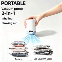 RAF 2‑In‑1 Portable Vacuum Machine, Inflate & Deflate Pump For Pool Floats, Air Mattresses, Swim Rings, Inflatable Pads & Toys, For Vacuum Storage Bags And Clothes Organization, Ideal For Home Use & Outdoor Camping. - Multicolor - View 2