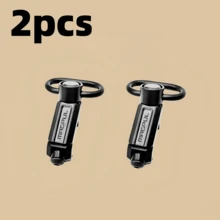1pc/2pcs Tactical Sling Attachment Rings, RSA Style Aluminum Alloy Single/Double Point Sling, Mission Strap, Sling Swivel QD Buckle, Black And Sand Color - Multicolor - View 13