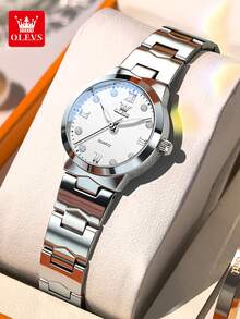 OLEVS 3735 Elegance Original Quartz Movement Watch For Women Diamond Dial Brand HD Luminous Function 30m Waterproof Watch - One Size - View 2