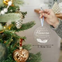 1-Piece Set: 2D Flat Christmas Commemorative Decoration - Acrylic Feather Ornament, Christmas Commemorative Decoration, Feather Pendant, 2D Acrylic Pendant - Multicolor - View 3