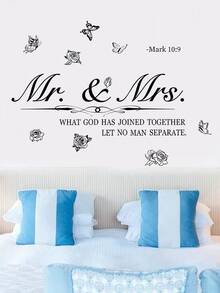 mama look 1pc,Multi-Style,Wedding Party Theme Wall Sticker,Wedding English Decoration,PVC Self-Adhesive Removable,Suitable For Restaurant,Party,Living Room,Bedroom Wall Decoration,Room Decoration,Etc. - Multiple Styles - View 16