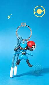 MINISO Pokémon Cubone Character Keychain With Poké Ball Pendant And Strap, Suitable For Handbags, Backpacks, Keys, Birthday And Christmas Gift - 2 - View 3