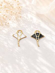 1 Set 7pcs Colorful Oil Drop 18K Gold Plated Stainless Steel Stingray Pendant Set, DIY Necklace Bracelet Anklet Earring Accessories - Multicolor - View 5