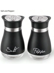 Salt And Pepper Shaker Set, 4oz Glass Base Salt & Pepper Shakers With Stainless Steel Lids, Suitable For Kitchen, Dining Table, RV, Camping, BBQ, Refillable Design - Multicolor - View 8
