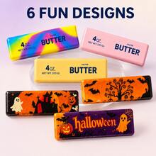 Butter Stick Slow Rebound Squeeze Toy, Soft Compressible Halloween Pattern Stress Relief Toy, Office Desk Decompression Small Toy, Birthday Holiday Party Gift - Multicolor - View 1