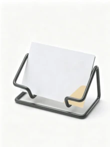 Creative Hollow Business Card Holder And Storage Stand, Minimalist Card Display Rack For Office Desk, Multi-Purpose Photo Note Display Accessory For Home Studio Countertop, Vertical Desktop Business Card Holder; Dual-Use Photo And Business Card Display Rack - Multi-color - View 13