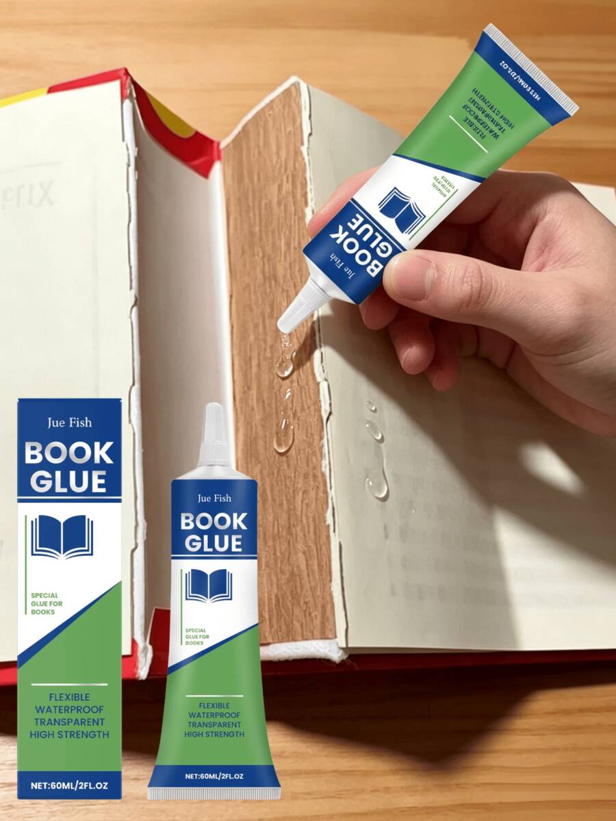 Book Repair Glue, Neutral Mild Formula, Book Archival Paper Strong Adhesive, Transparent Quick Drying, Strong Adhesion And Not Easy To Peel Off. Strong Adhesion, Long-Lasting And Durable. Quick Drying Formula Saves Time. Transparent And Colorless, Suitable For Various Paper Materials. Gift For Family And Friends, Back To School Gift, Christmas Gift
