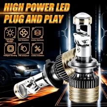 Heyword 5000W 5000000LM H7 H4 Canbus Car Headlight Mini Lens H11 9005 9006 HB3 HB4 LED Projector Bulb 6000K Auto Motorcycle Mini Lens - 6000K Cold White - View 4